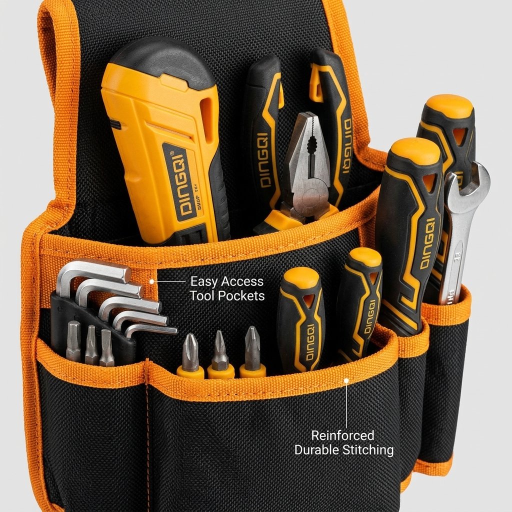 Tool bag Waist multifunction I electricians large capacity carrier durable DINGQI BRAND - BAS Kuwait Bab Al Saif 