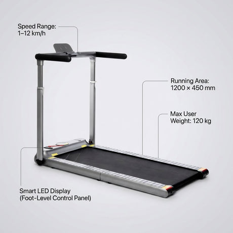 Treadmill 1200 x 450mm Foldable For Walking And Home Exercise - BAS Kuwait Bab Al Saif 