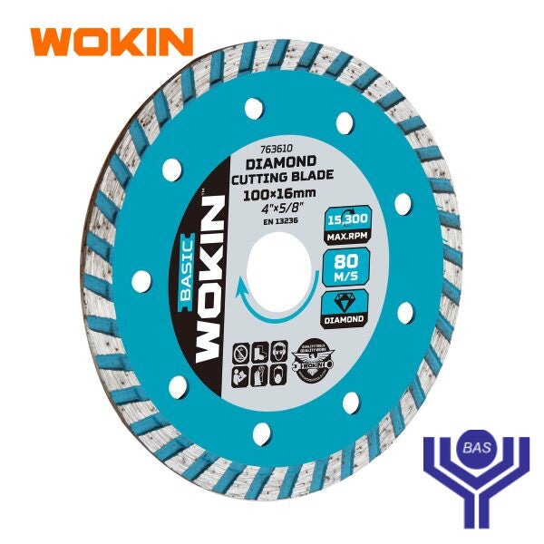 Turbo Diamond Disc Wokin Brand - BAS Kuwait Bab Al Saif Standard 100 X 16 Mm 