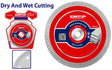 Ultra Thin Diamond Disc Cutting (Mesh rim) EMTOP BRAND - BAS Kuwait Bab Al Saif Standard 115(4-1/2'')*22.2Mm 
