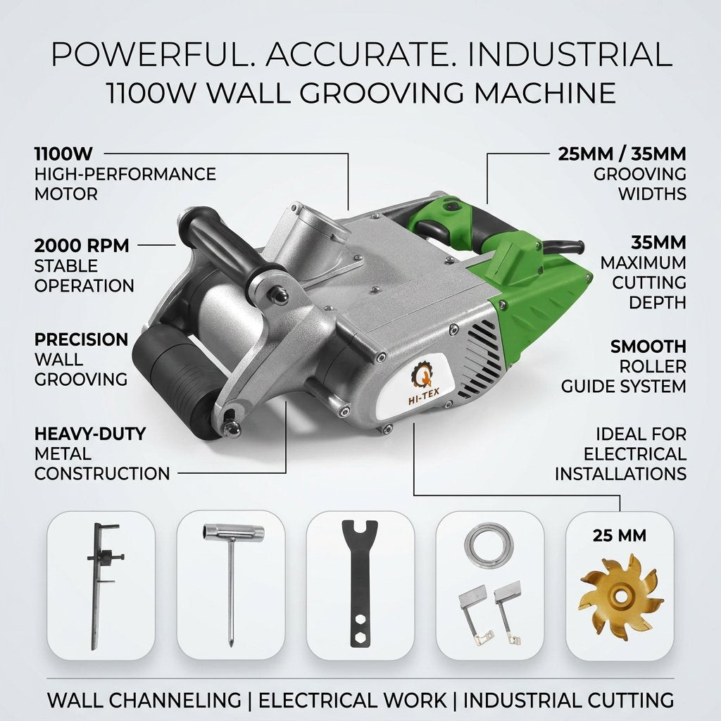 Wall Cutting Chaser Grooving Machine 1100W - BAS kuwait Bab Al Saif 