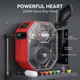 Wall Mounted High Pressure Washer 2200W 150 Bar with 30M Auto Retractable Hose Reel - BAS Kuwait Car Wash BAS 