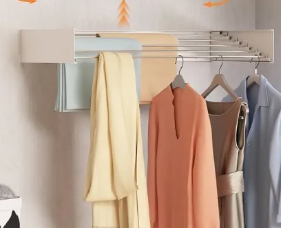 Wall mounted Towel Rack I Clothes hanger - BAS Kuwait Bab Al Saif White 80Cm 