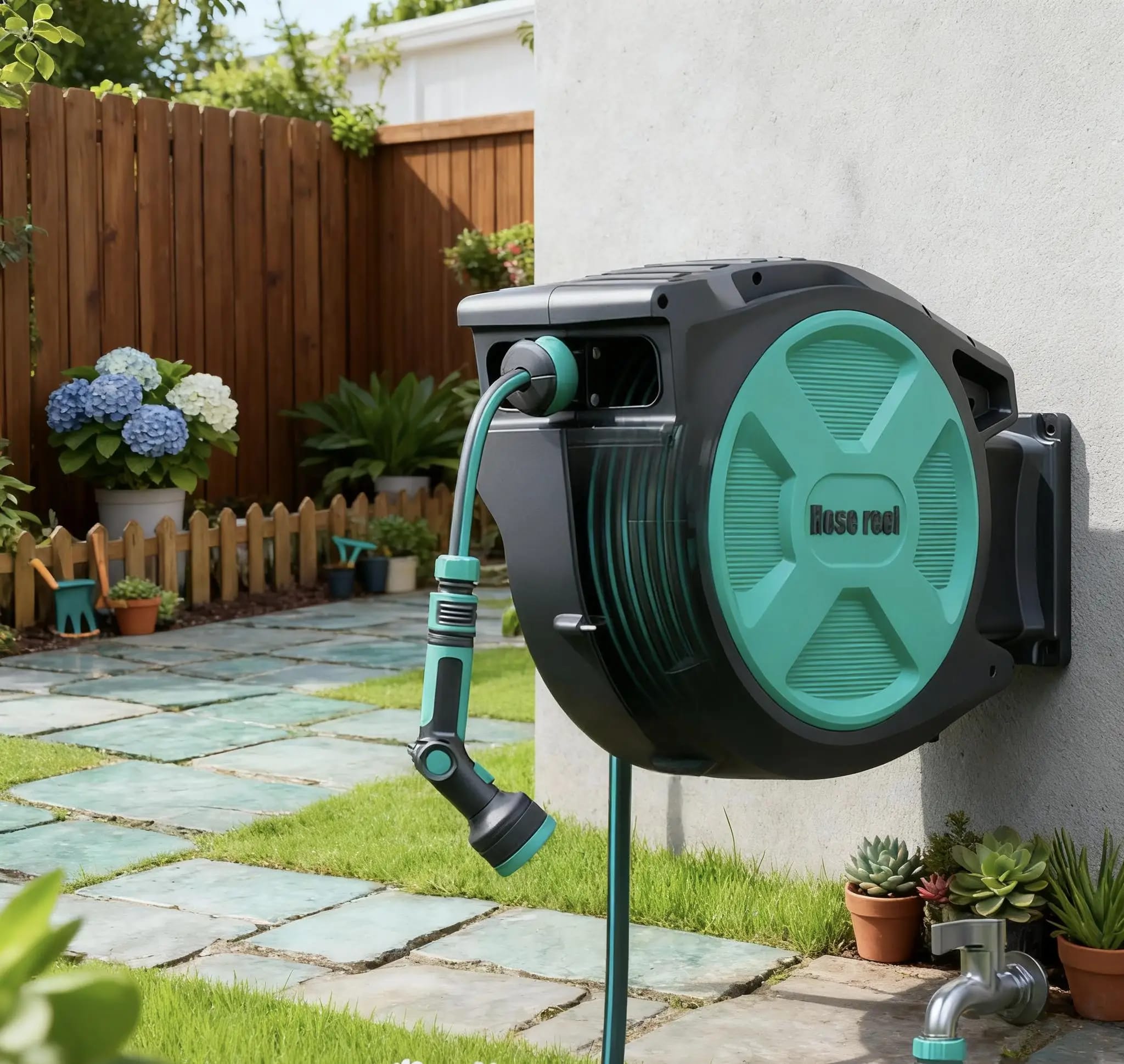 Water Automatic Hose Reel 30m Wall Mounted - BAS Kuwait Bab Al Saif 