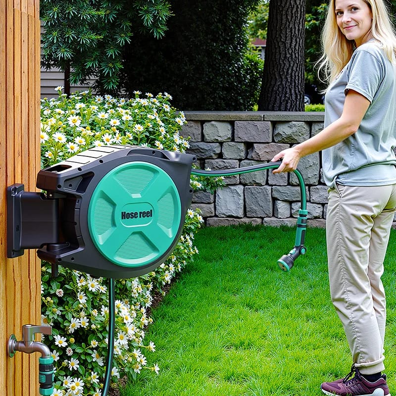 Water Automatic Hose Reel 30m Wall Mounted - BAS Kuwait Bab Al Saif 