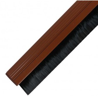 Weather Strip Door brush 1 Meter - BAS Kuwait Bab Al Saif Brown 1 Meter 