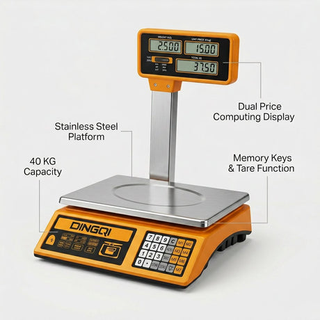 Weight Scale 40kg Price Computing Display Dingqi Brand - BAS Kuwait Bab Al Saif 