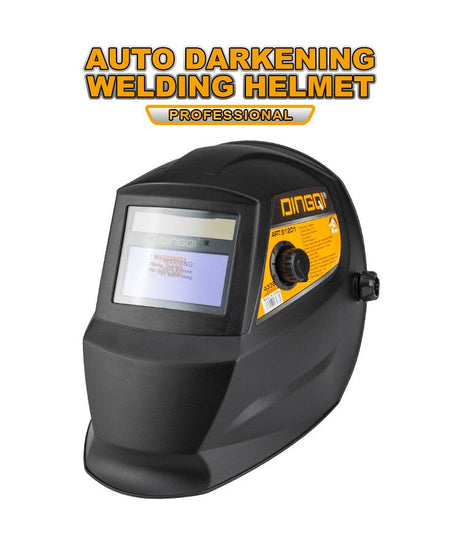 Welding Helmet PP Material Solar Battery Auto Darkening Safety 93x43 Visual DINGQI BRAND - BAS Kuwait Bab Al Saif Standard Standard 