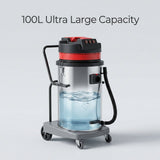 Wet and dry Vacuum Cleaner 100L 4500W I 3 motor Industrial I 3000mm Suction - BAS Kuwait Bab Al Saif 