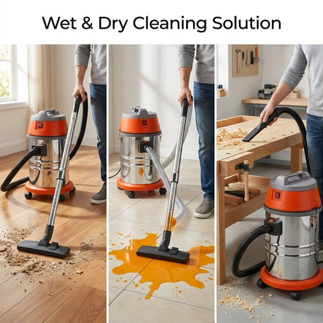 Wet and dry Vacuum Cleaner 30L 1500W I 1 motor Industrial - BAS Kuwait Bab Al Saif 