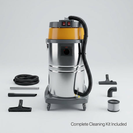 Wet and dry Vacuum Cleaner 60L 3000W I 2 motor Industrial I 2000mm suction - BAS Kuwait Bab Al Saif 