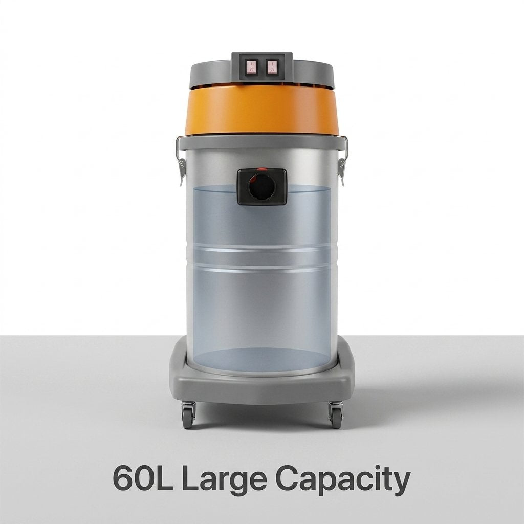 Wet and dry Vacuum Cleaner 60L 3000W I 2 motor Industrial I 2000mm suction - BAS Kuwait Bab Al Saif 