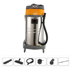 Wet and dry Vacuum Cleaner 60L 3000W I 2 motor Industrial I 2000mm suction - BAS Kuwait