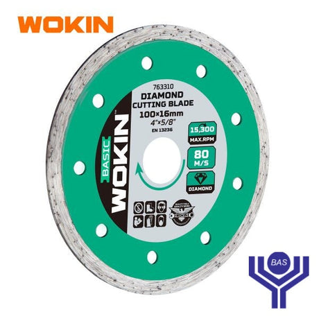 Wet Diamond Disc Wokin Brand - BAS Kuwait Bab Al Saif Standard 100 X 16 Mm 