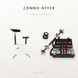 Combo offer: foldable desk exercise bike and 15kg dumbbell set